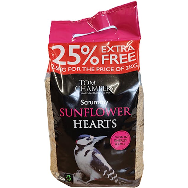 Sunflower Hearts Bird Feed - 2.5kg