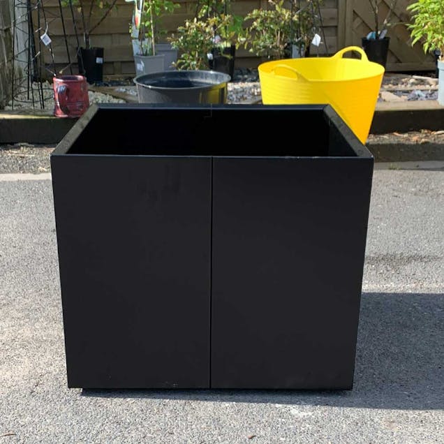 Black Powder Coated Metal Planter - Large