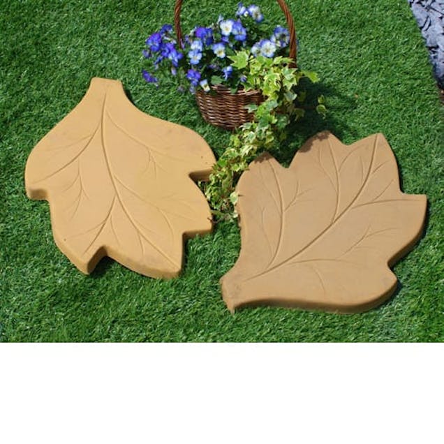 Leaf Stepping Stone - Buff Gold