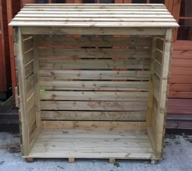 Wooden Log Store - 4ft x 4ft