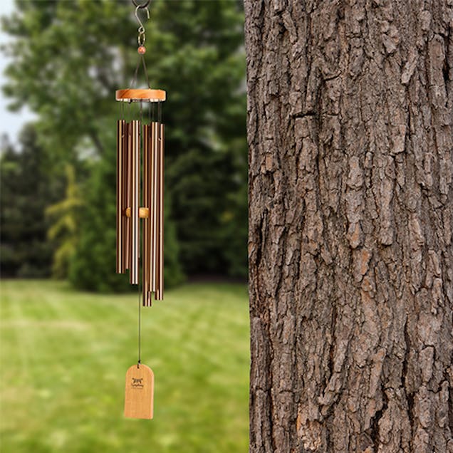 Eucalyptus Wood & Aluminium Wind Chime - Bronze 27"